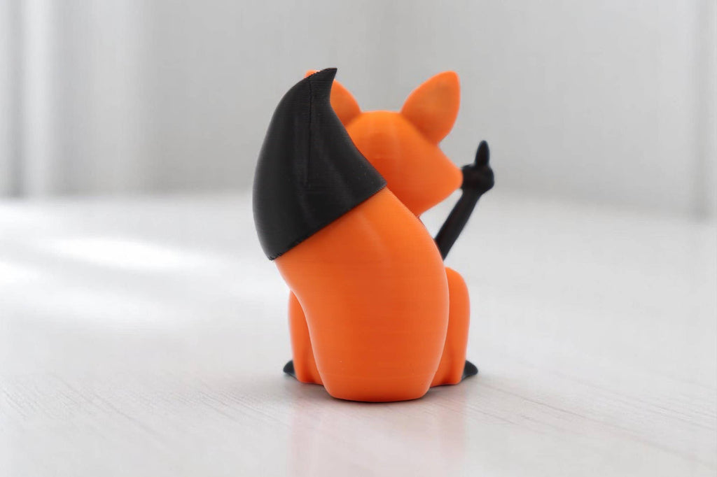 Fox Middle Finger Figurine – Funny Sarcastic Fox Gift