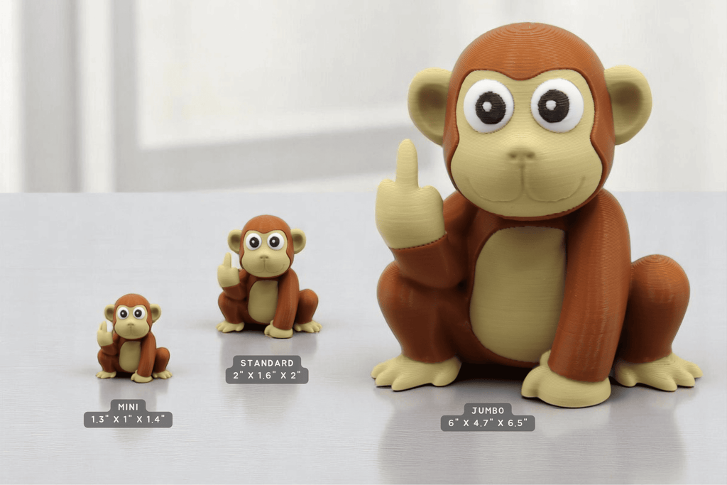 Monkey Middle Finger Figurine – Funny Sarcastic Monkey Gift