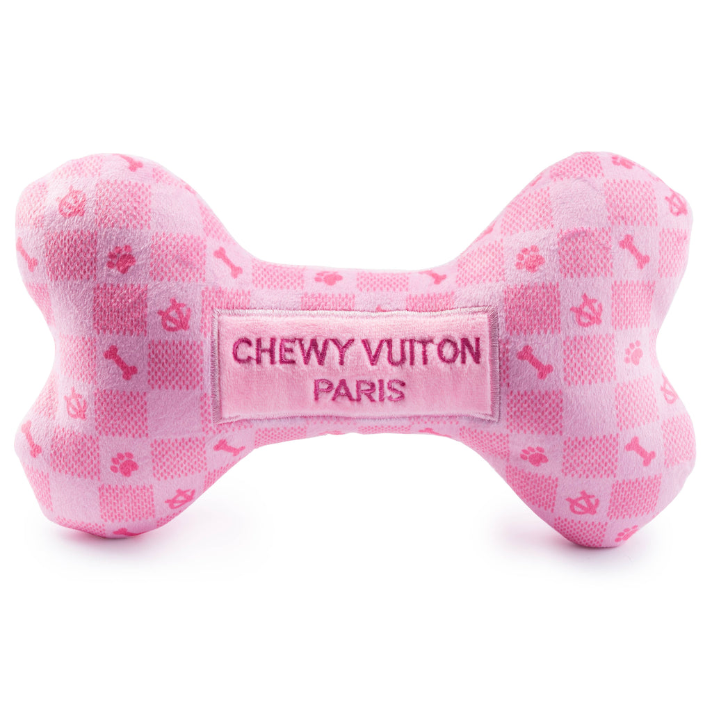 Pink Checker Chewy Vuiton Bone: Large