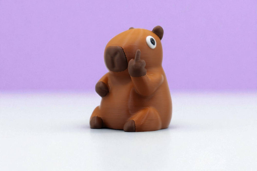 Capybara Middle Finger Figurine – Funny Sarcastic Capybara Gift