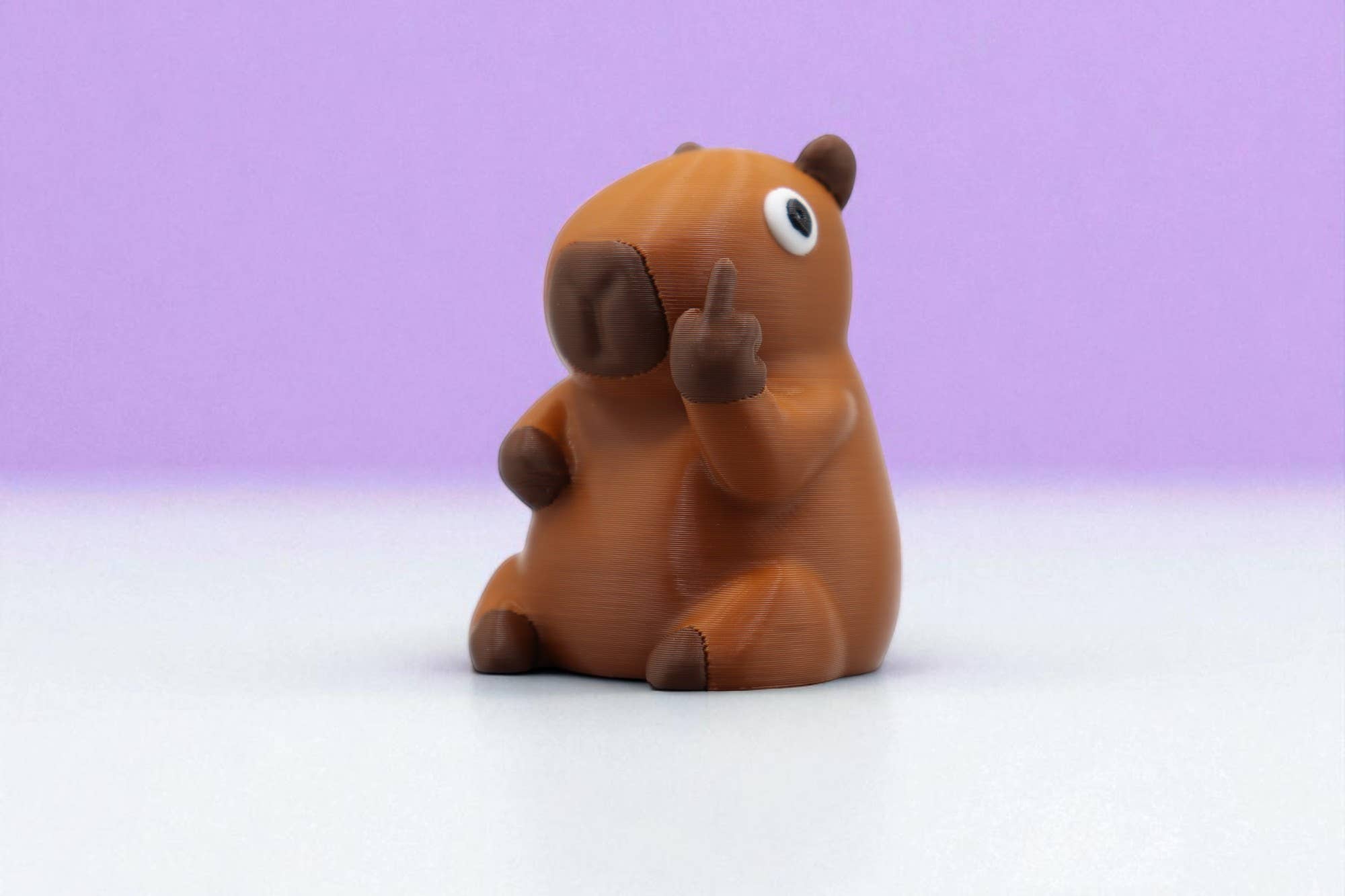 Capybara Middle Finger Figurine – Funny Sarcastic Capybara Gift
