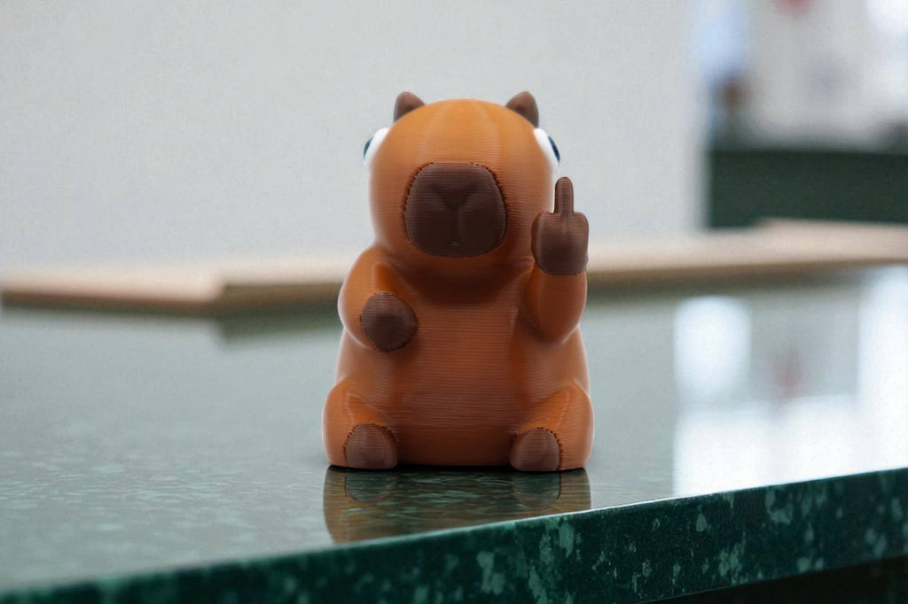 Capybara Middle Finger Figurine – Funny Sarcastic Capybara Gift
