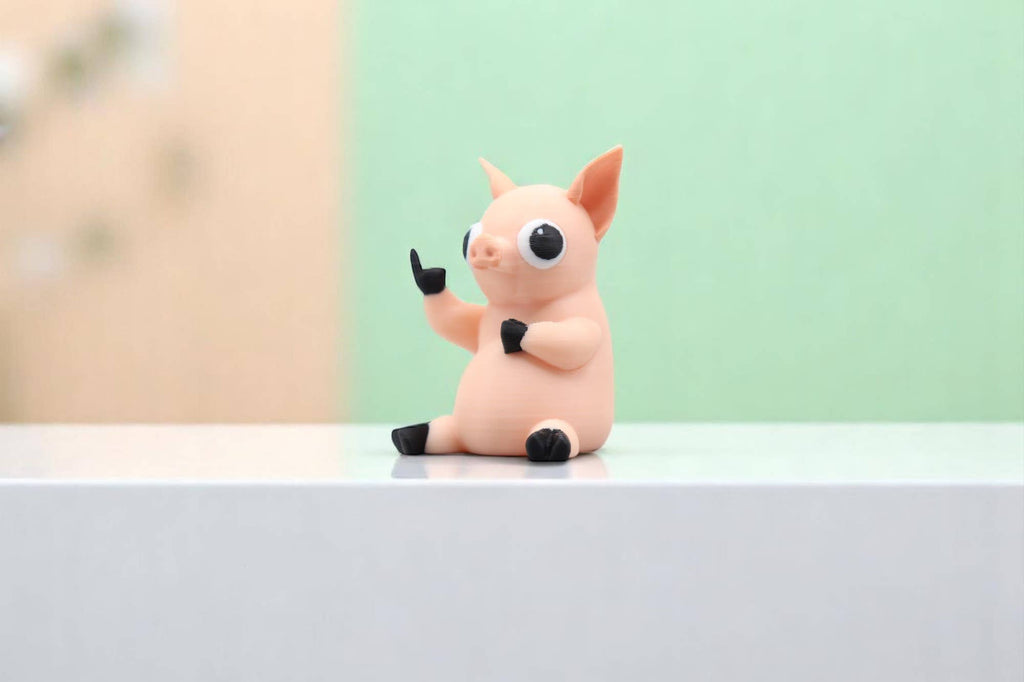 Pig Middle Finger Figurine – Funny Sarcastic Pig Gift
