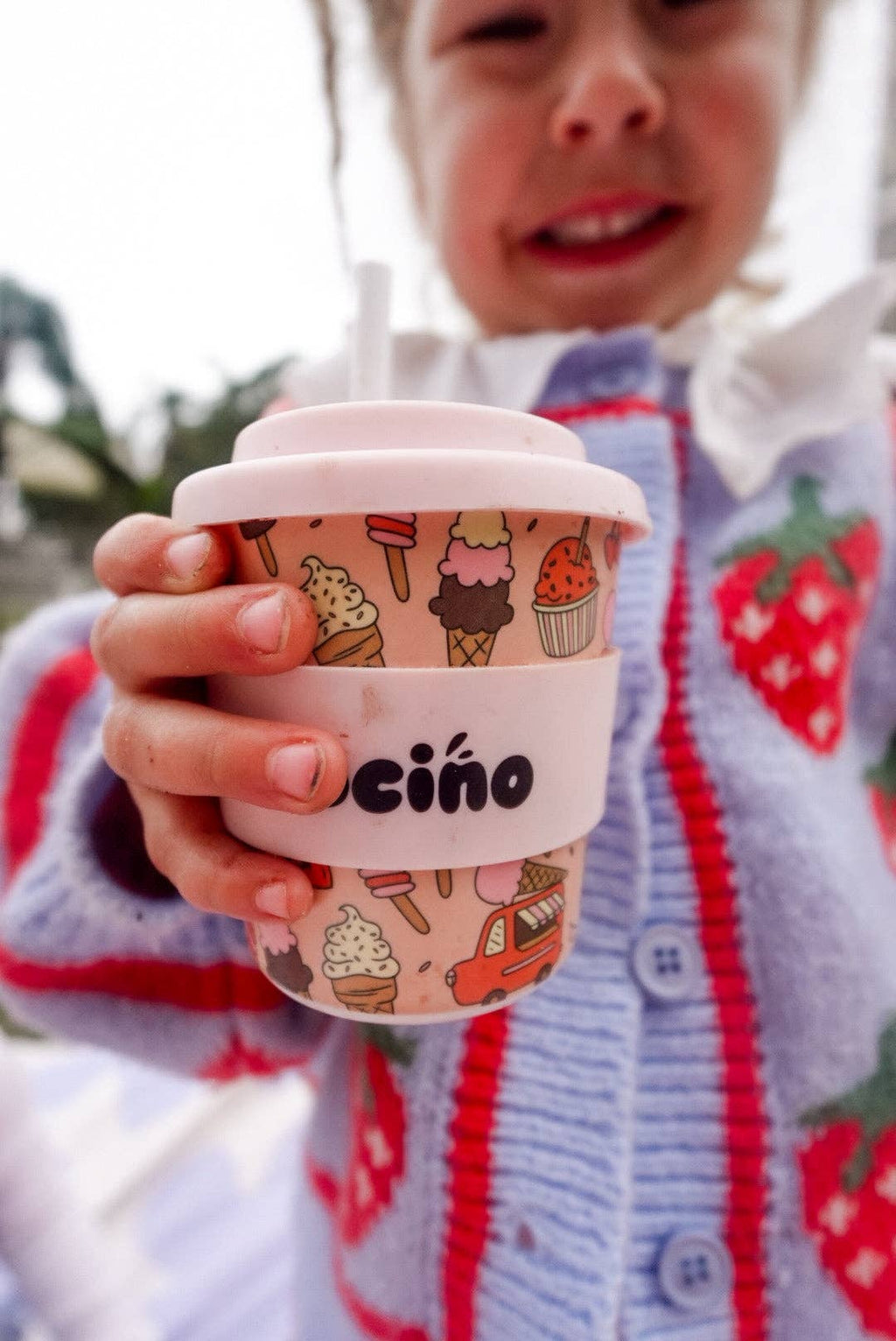 Scoops in Pink Babycino Cup - 120ml (STRAW INCLUDED)