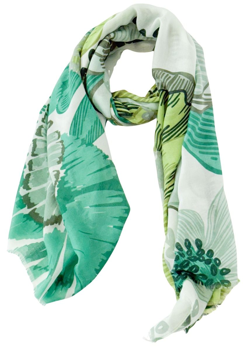 Flower Field Scarf in Green