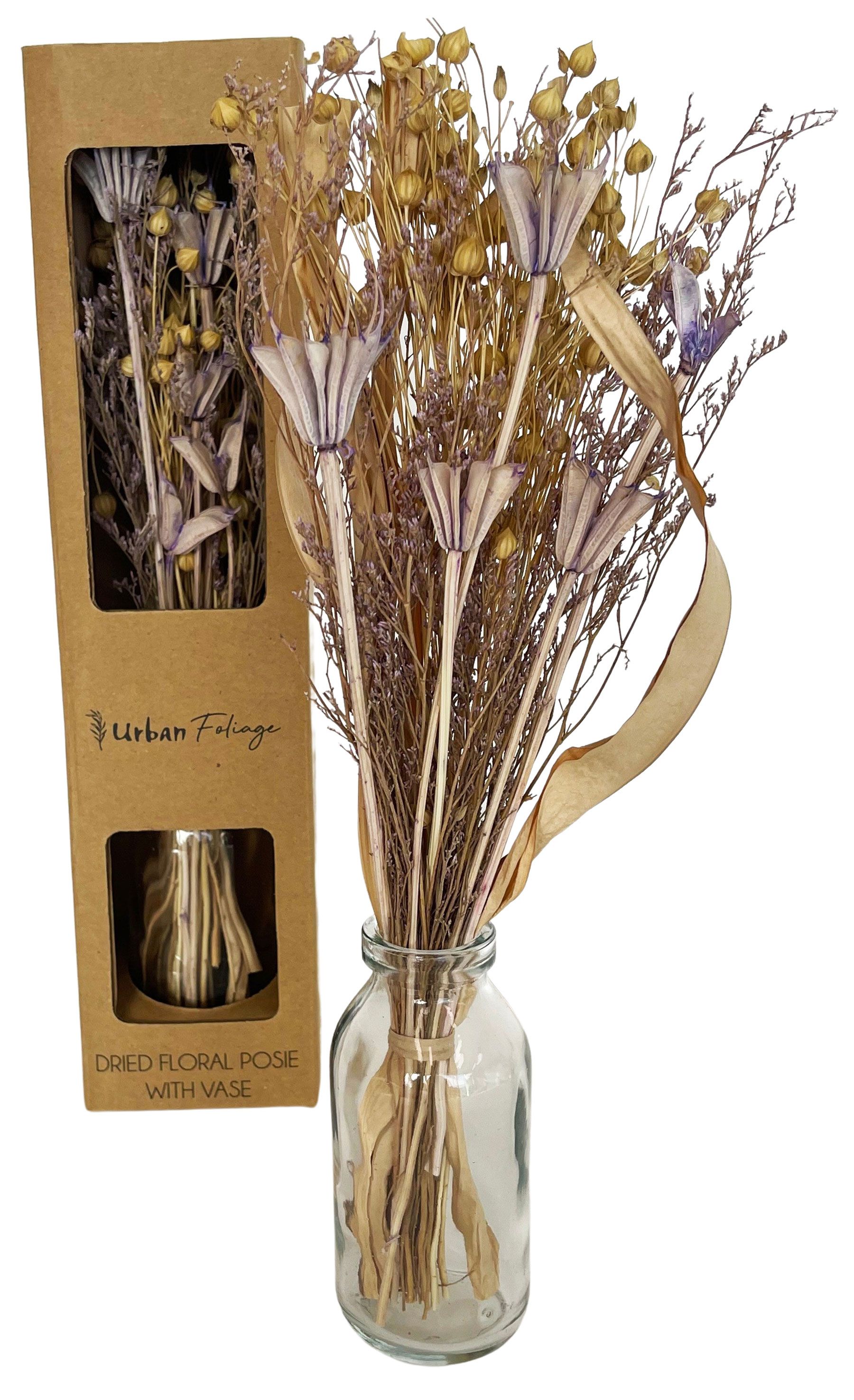 Dried Floral Posie in Glass