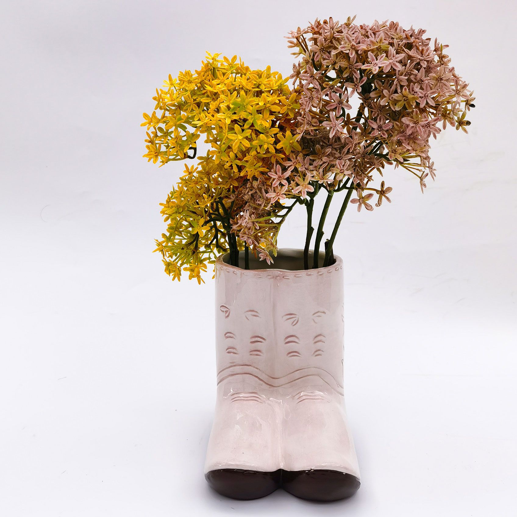 Cowboy Boots Planter Pink 16cm