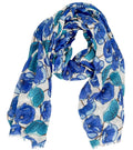 Poppies Scarf in Blue