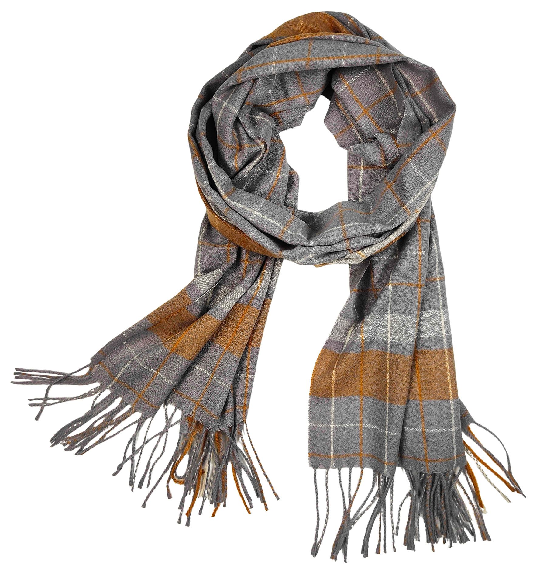 Knox Scarf Grey Mustard