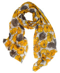 Poppies Scarf in Yellow