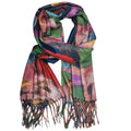 Millie Scarf in Fuchsia & Grey