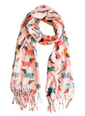 Dashy Dog Scarf in Pink