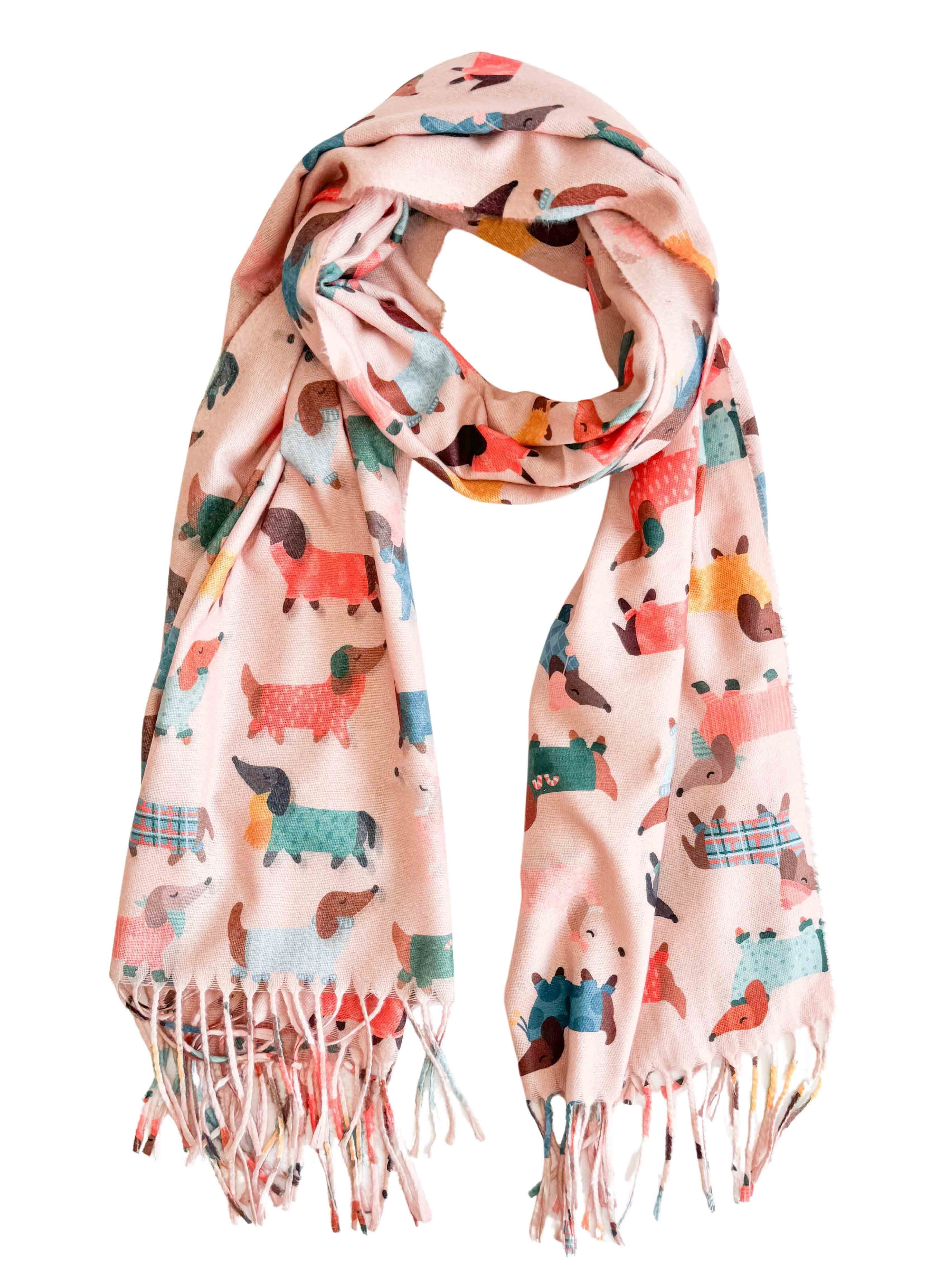 Dashy Dog Scarf in Pink