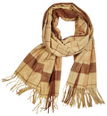 Knox Scarf in Cream & Tan