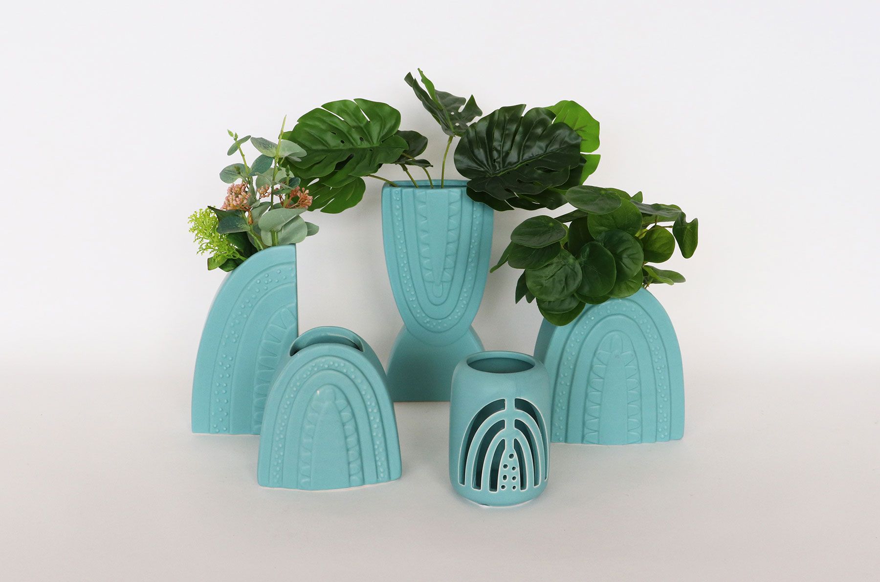 Addie Rainbow Vase – Ocean (18cm)