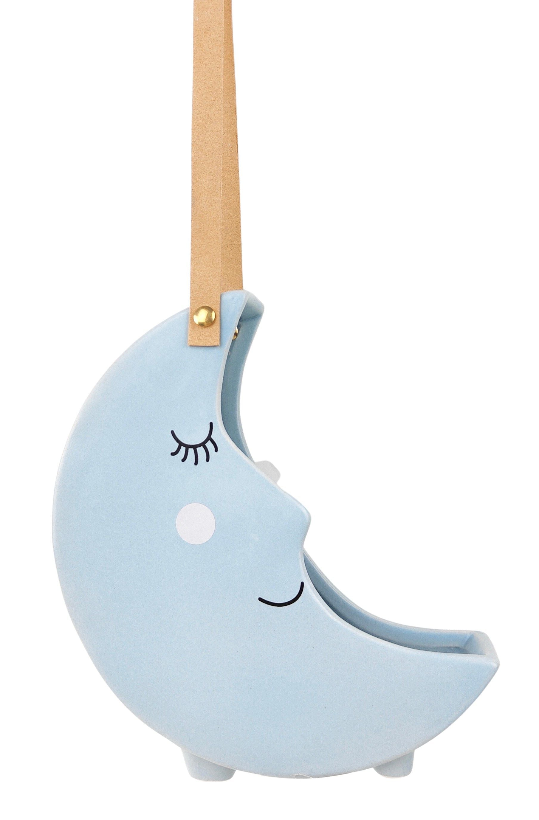 Moon Hanging Planter – Blue (22 cm)