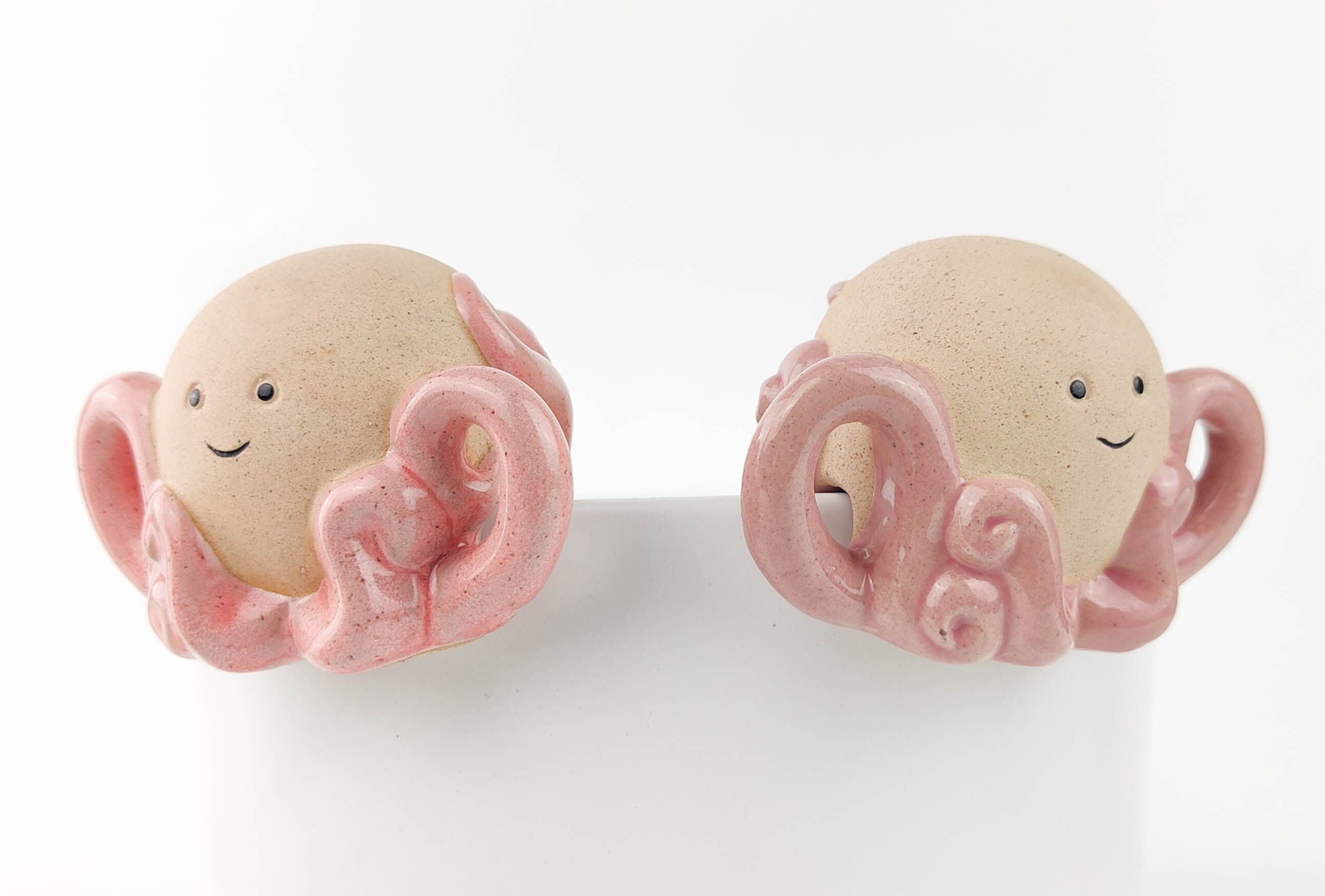 Octopus Pot Hanger – Light & Dark Pink (9 cm)