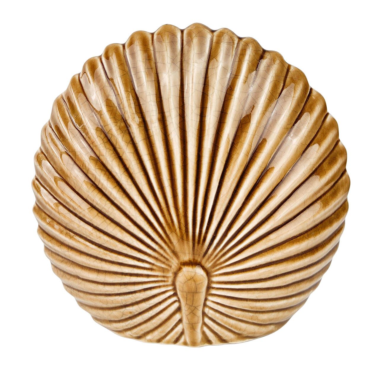 Amari Fan Palm Vase – Caramel (Medium, 17cm)