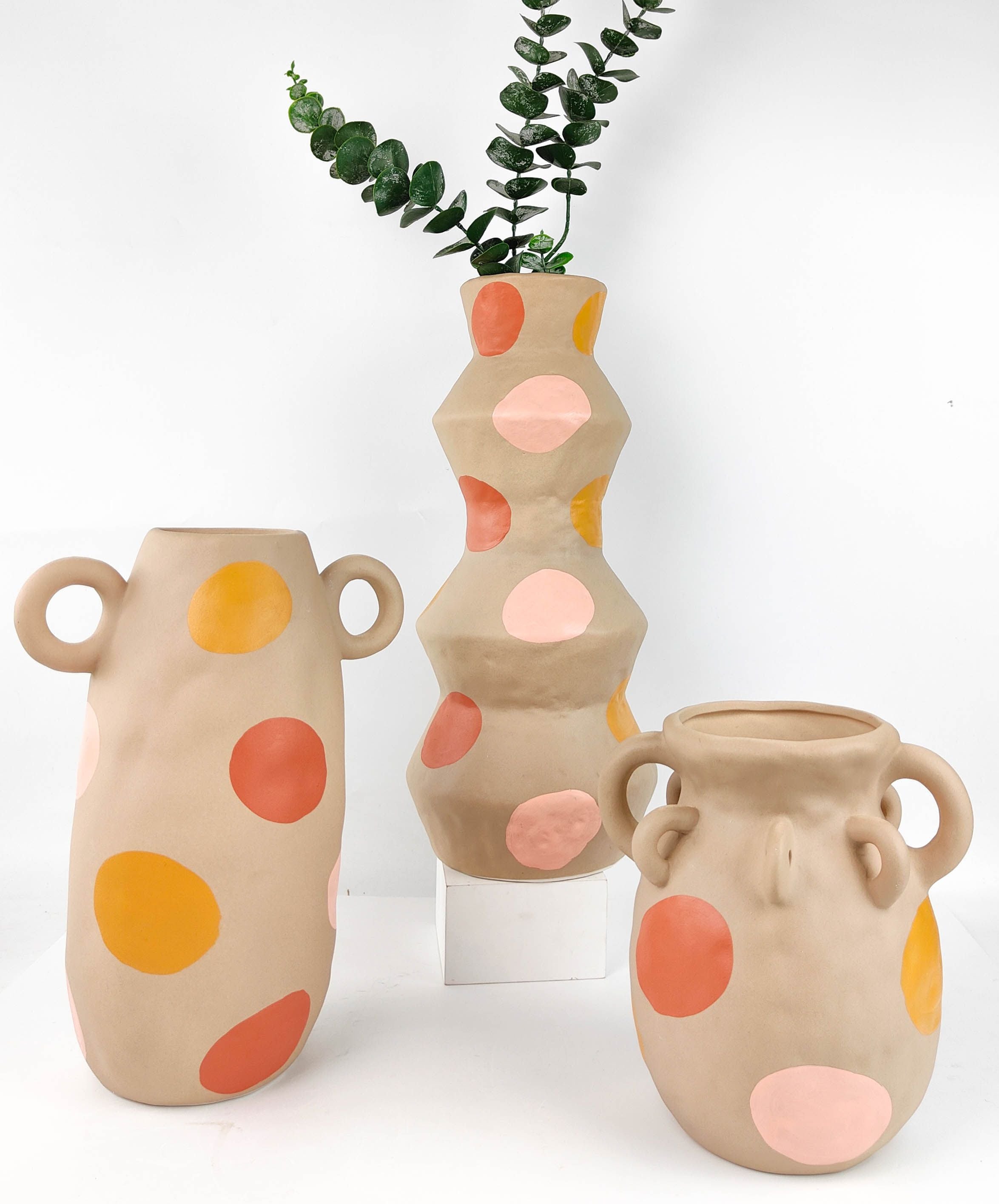 Margot Abstract Vase Sand Boho (Large)